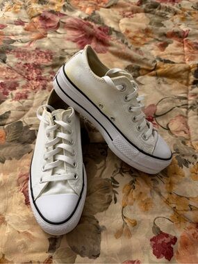 Converse Classic White Low-Top Canvas Sneakers for Women